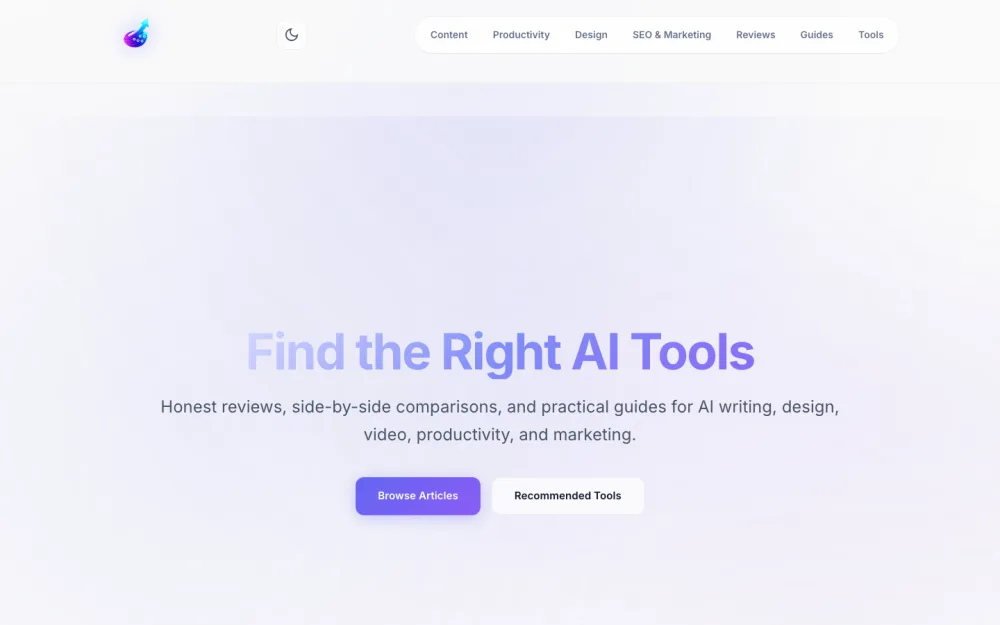 Website AiPivotGuide, erstellt mit Foliovo