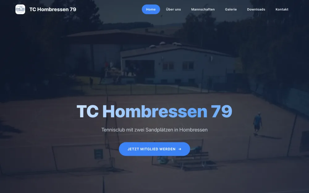 Website TC Hombressen, erstellt mit Foliovo